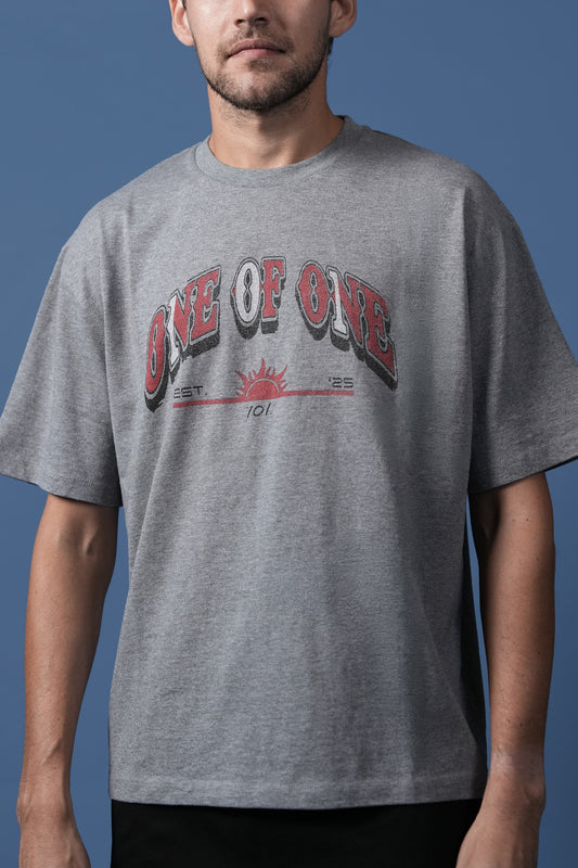 ONE OF ONE TEE (HEATHER GREY)