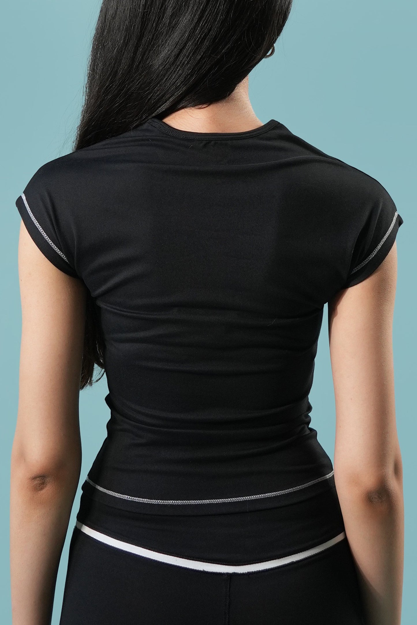 MUSCLE TEE (Black/White)