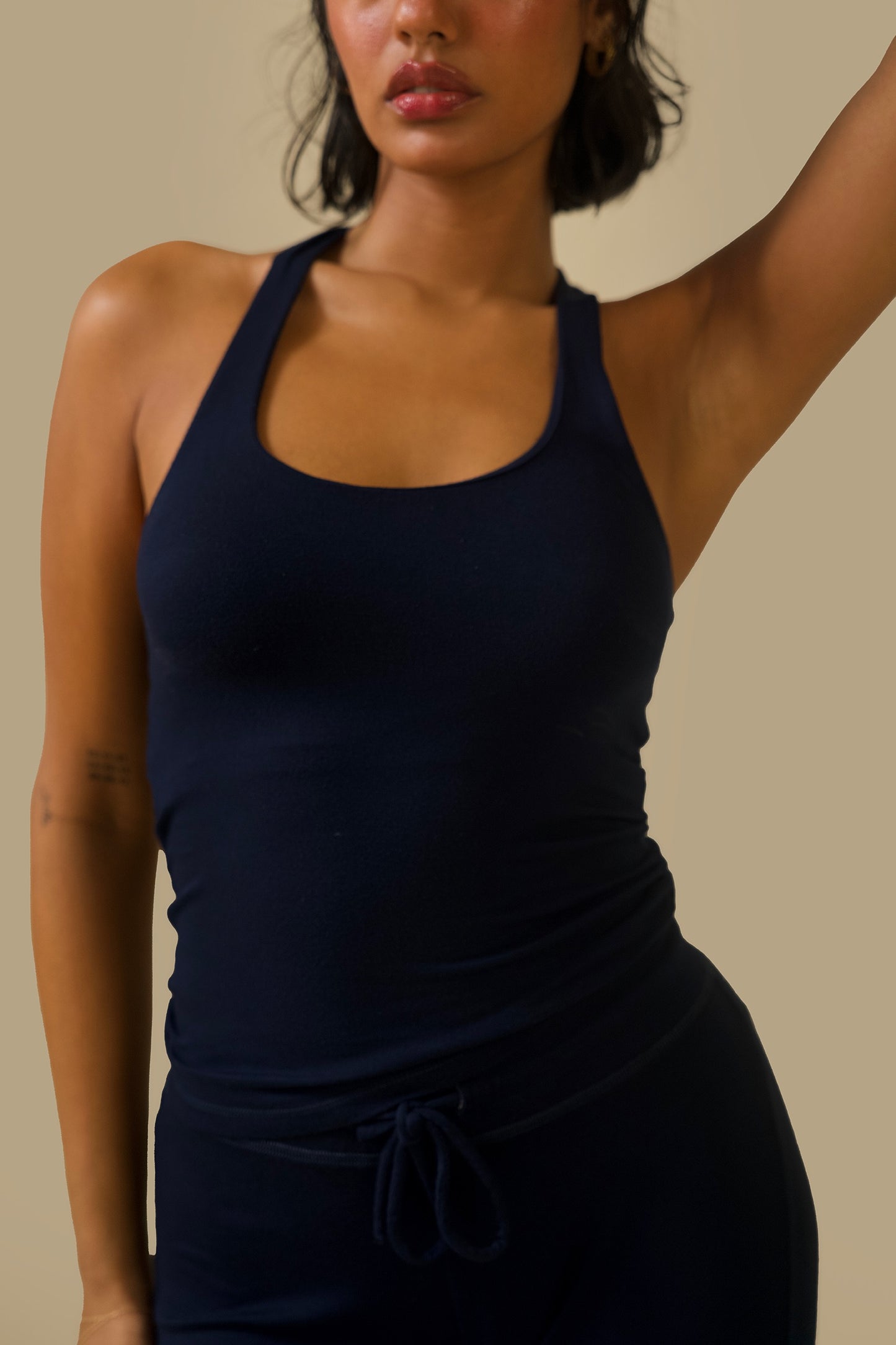 CROSS DROP TOP (navy)