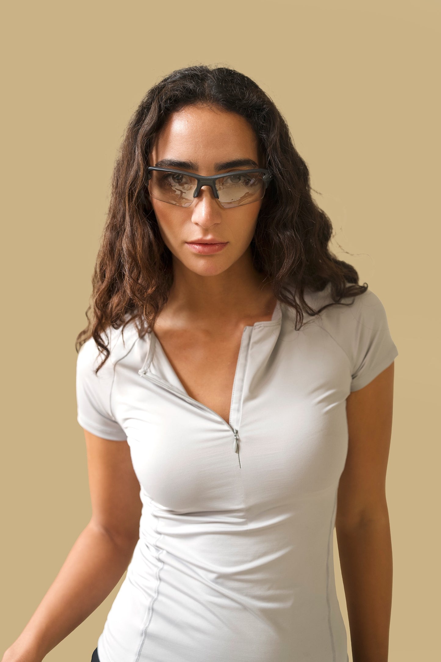 MOTION ZIP TEE (light grey)