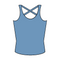 Cross Drop Top (Light Blue)