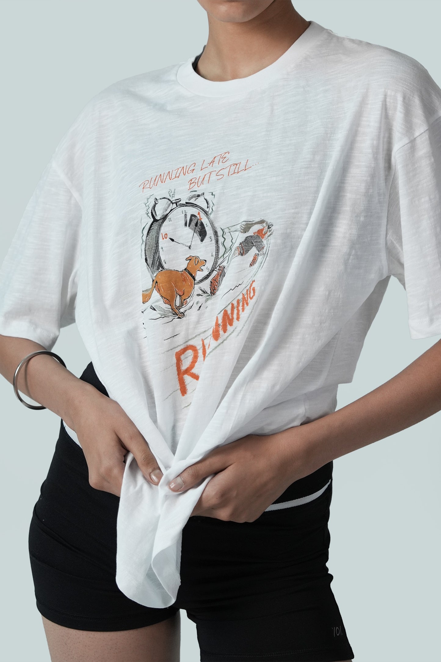 RUNNING LATE TEE (WHITE)