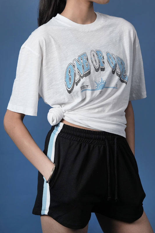 STRIPE LOUNGE SHORTS (Black)