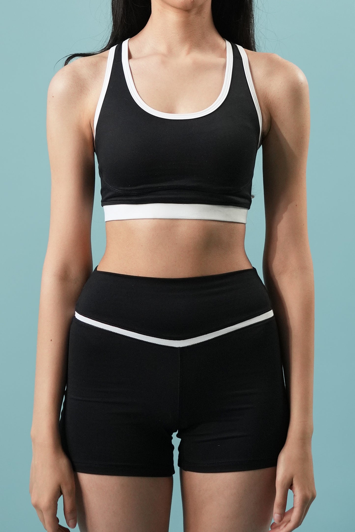 RACERBACK BRA (Black/White)
