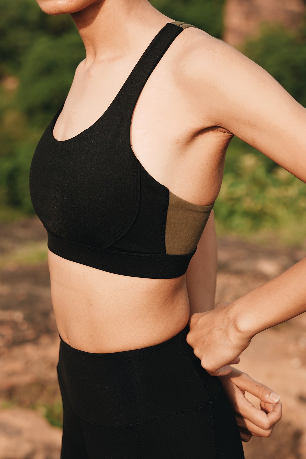 HYBRID BRA (Black+Grey)