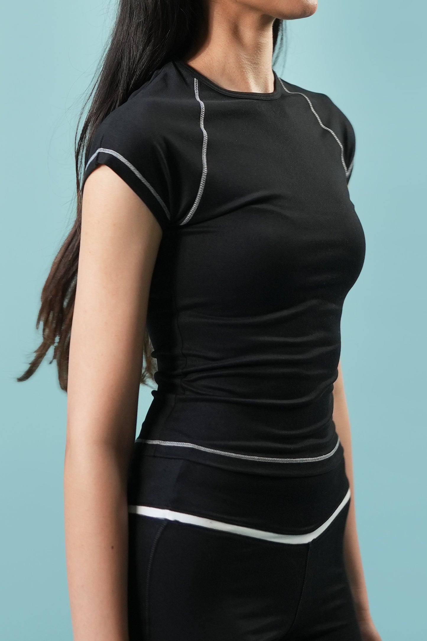 MUSCLE TEE (Black/White)
