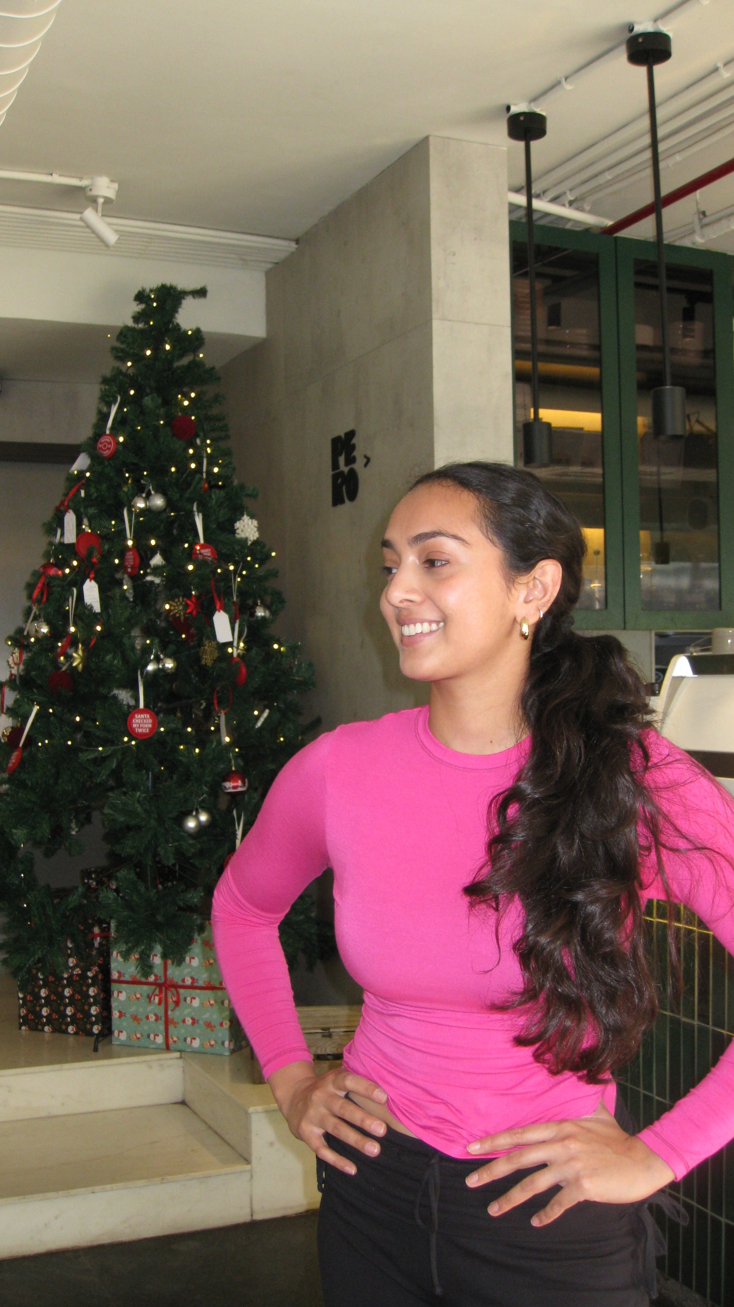 SOFT SCULPT LONG SLEEVE (HOT PINK)