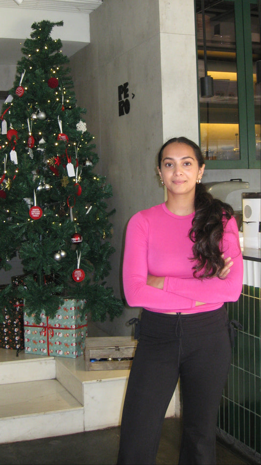 SOFT SCULPT LONG SLEEVE (HOT PINK)