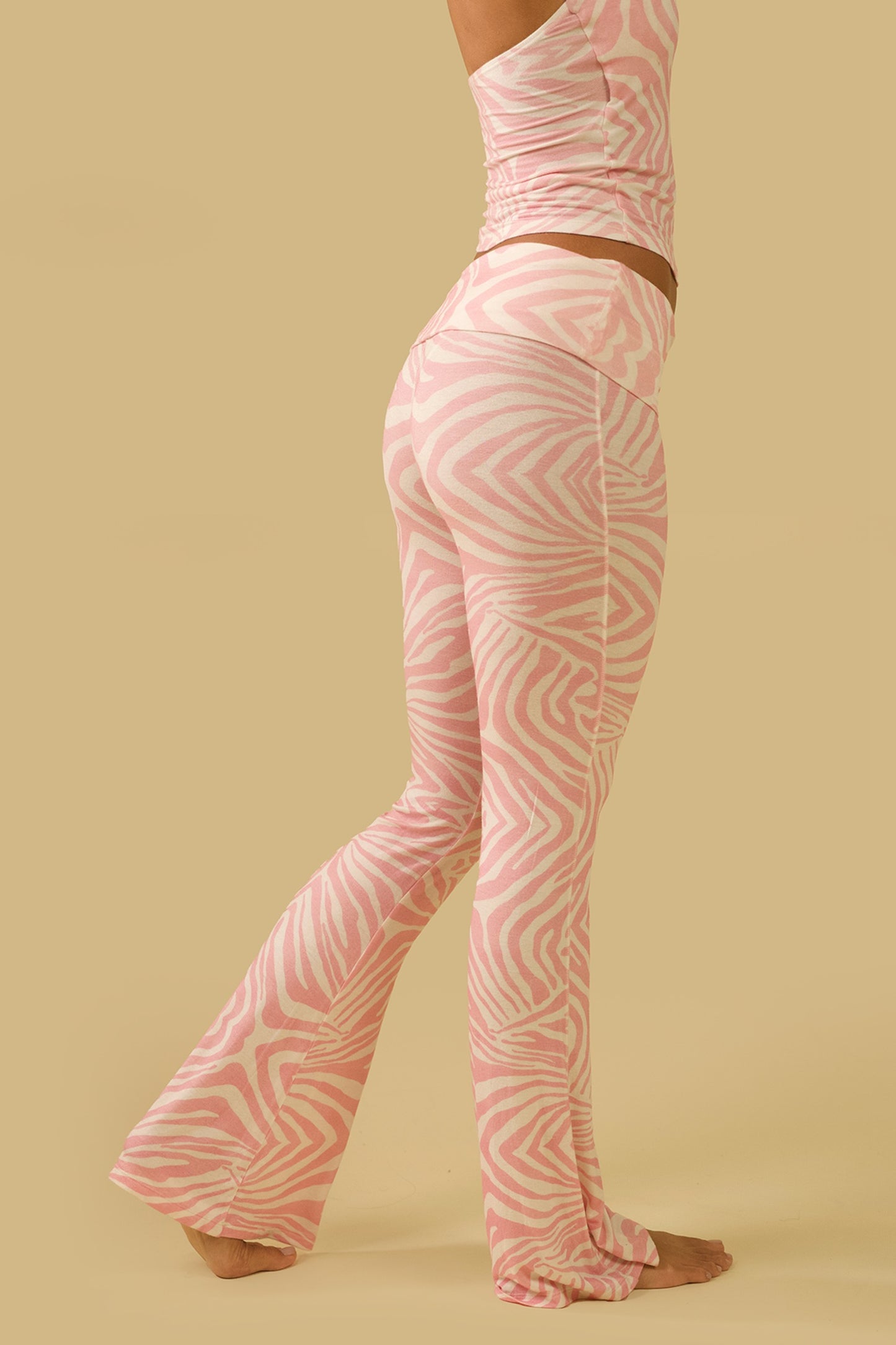 ZEBRA PINK FOLDOVER PANTS