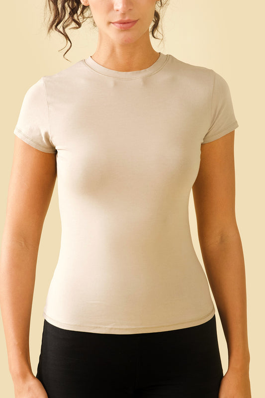 SCULPT T-SHIRT (beige)
