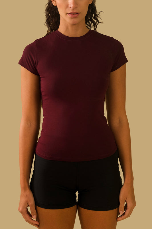 SCULPT T-SHIRT (maroon)