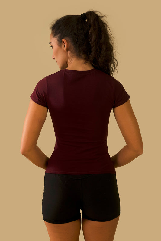 SCULPT T-SHIRT (maroon)